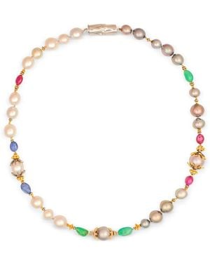 Verdura Multi-Stone Necklace - Metallic