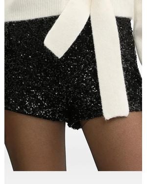 Never Fully Dressed Pantalones cortos con lentejuelas - Negro