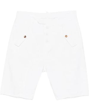 DSquared² Pantalones Cortos Con Cierre De Botón - Blanco