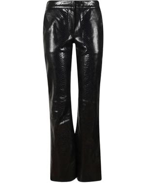 The New Arrivals Ilkyaz Ozel Pantaloni Lenny Con Effetto Serpente - Nero