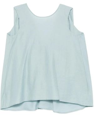 ELEH Blusa Acampanada Sin Mangas - Azul