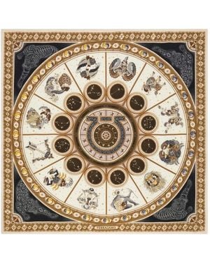 Ferragamo Foulard À Horoscope Imprimé - Metallic