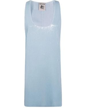 Semicouture Minikleid mit Pailletten - Blau