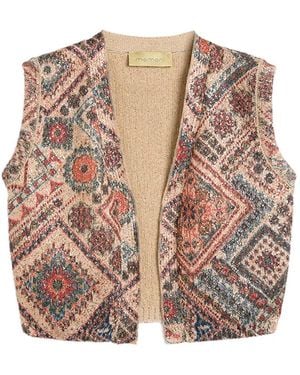 Momoní Cerro Sequin Printed Gilet - Brown