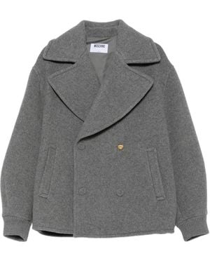 Moschino Double-Breasted Jacket - Gray