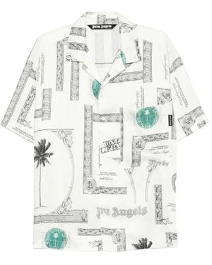 Palm Angels Graphic-Print Shirt - White