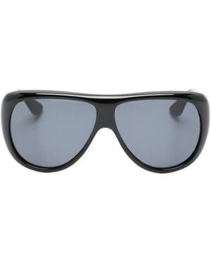 Port Tanger Oval-Frame Sunglasses - Grey