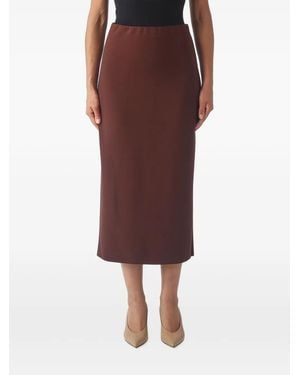 MEIMEIJ Jupe Mi-Longue À Taille Élastiquée - Red