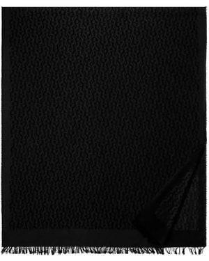 Aigner Logo-Jacquard Scarf - Black