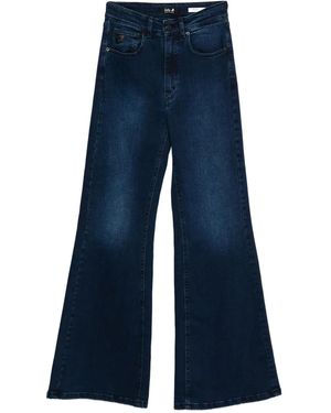 Lois High-Waisted Flared Jeans - Blue