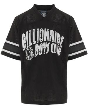 Billionaire Logo-Print Perforated T-Shirt - Black