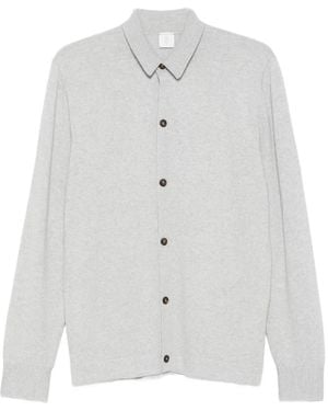 Eleventy Button-Down Wool Shirt - White