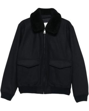 Sandro Zip-Up Bomber Jacket - Black