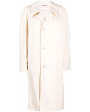 Maison Margiela Coats Beige - White