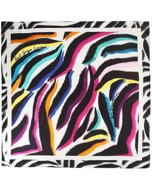 Kurt Geiger Zebra-Print Scarf - White