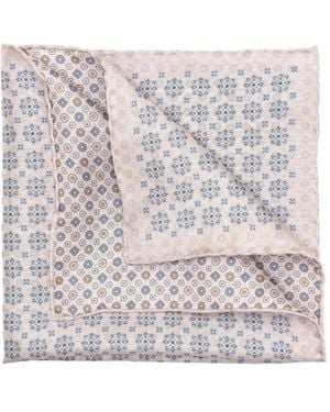 Elizabetta Carré De Poche Caserta En Soie - Gray