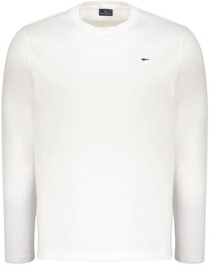 Paul & Shark Langarmshirt mit Rundhalsausschnitt - Weiß