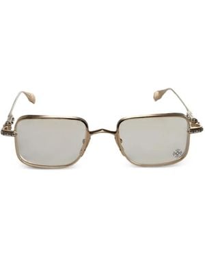 Chrome Hearts Brille Mit Eckigem Gestell - Mettallic
