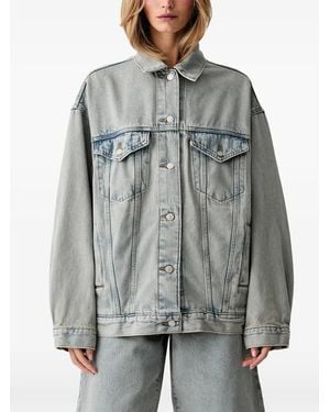 Levi's 90S Trucker Washed-Denim Jacket - Gray