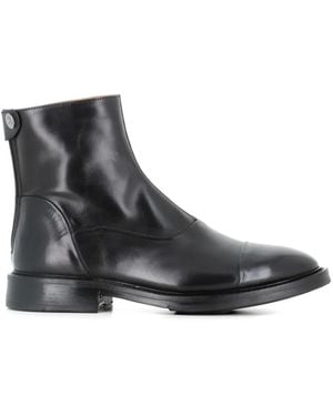 Alberto Fasciani Zip Leather Boots - Black