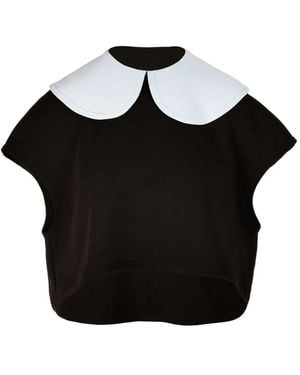 Ioana Ciolacu Orchid Top - Zwart