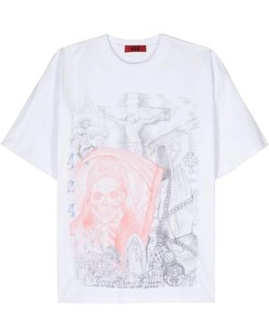 424 Valentina Death Tシャツ - ホワイト