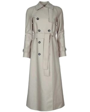 Harris Wharf London Raglan Trench Coat - Grey