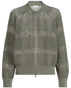 Brunello Cucinelli Striped Jacket - Green