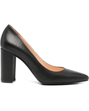SERGIO MORETTI FIRENZE Pointed-Toe Block-Heel Court Shoes - Black