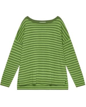 Maliparmi Jersey A Rayas Con Cuello Barco - Verde