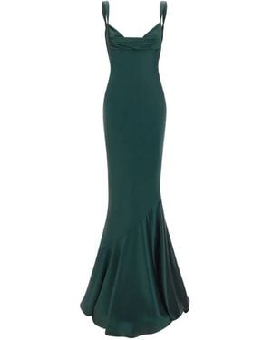 retroféte Vinicia Cowl-Neck Maxi Dress - Green