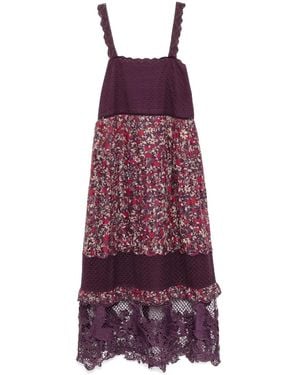 FARM Rio Chelsea Garden Embroidered Dress - Purple