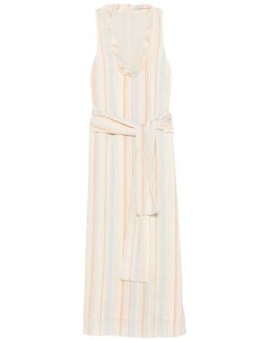 SIR. Pernille Striped Scoop-Neck Dress - White