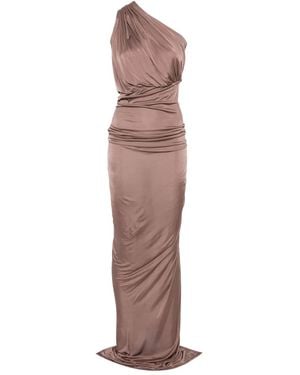 Rick Owens One-shoulder Draped Dress - ブラウン