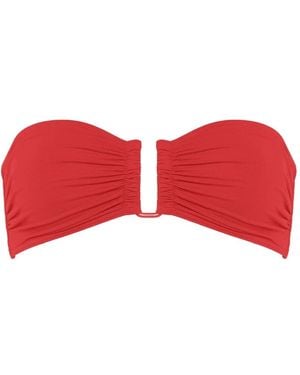 Eres Show Bandeau Bikini Top - Red
