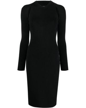 Tom Ford Cut-Out Ribbed Midi Dress - Black