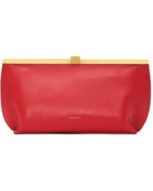 Anine Bing Anine Logo-Print Clutch Bag - Red