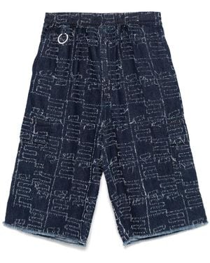 Etudes Studio Shorts Con Effetto Jacquard - Blu