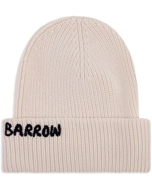 Barrow Embroidered-Logo Beanie Hat - Natural