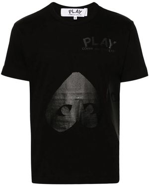 COMME DES GARÇONS PLAY T-Shirt Con Stampa - Nero