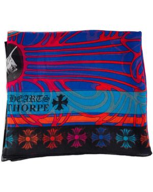 Chrome Hearts Graphic-Print Scarf - Red