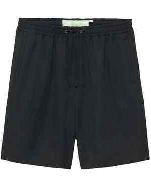 New Amsterdam Bermudas Con Cordones Y Parche Del Logo - Negro