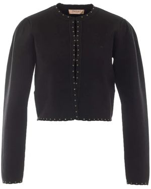 Twinset Bead-Embellished Cropped Cardigan - Blue