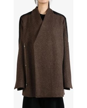 Rick Owens Double-Breasted Jacket - Brown
