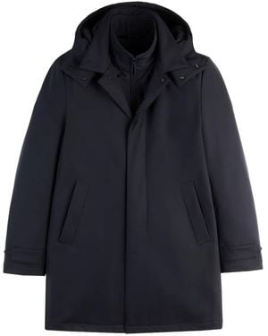 Fay Manteau À Capuche - Bleu
