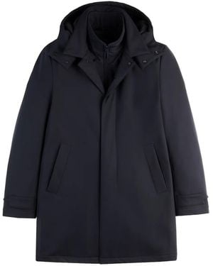 Fay Hooded Coat - Blue