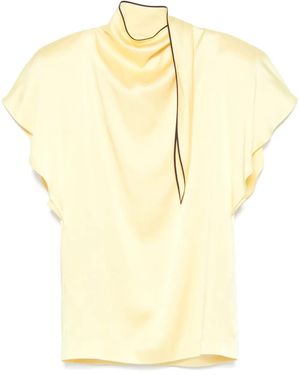 Stella McCartney Minidresa con detalle de corbata - Amarillo