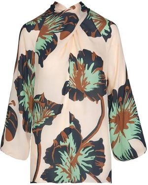 Johanna Ortiz Túnica con estampado floral - Neutro