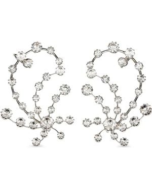 Magda Butrym Crystal-Embellished Branching Earrings - White