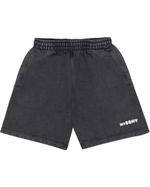 MISBHV Community Logo-Print Shorts - Blue